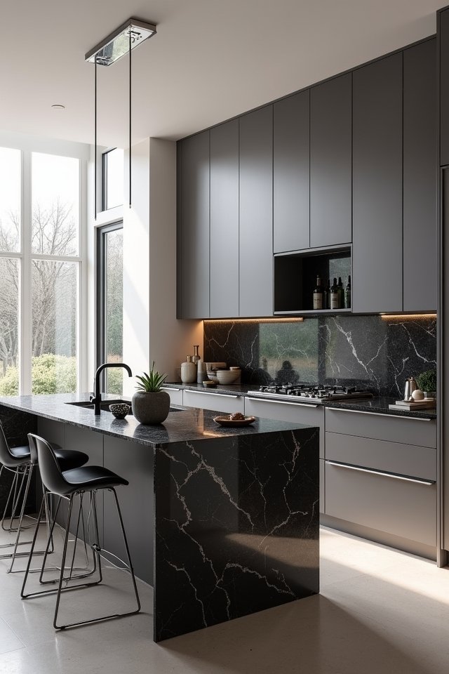 sophisticated gray and black