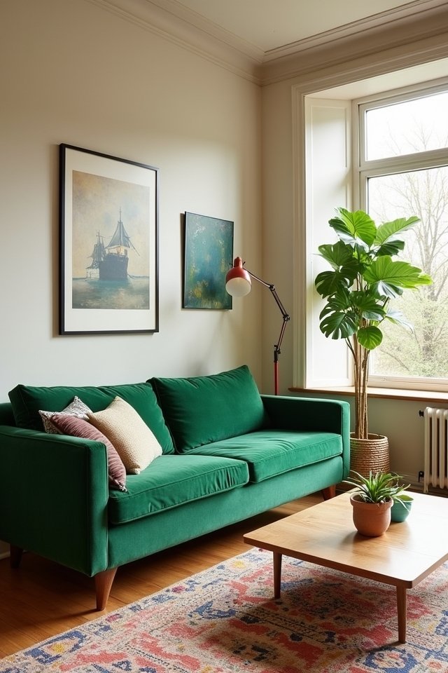 sophisticated green sofa inspiration
