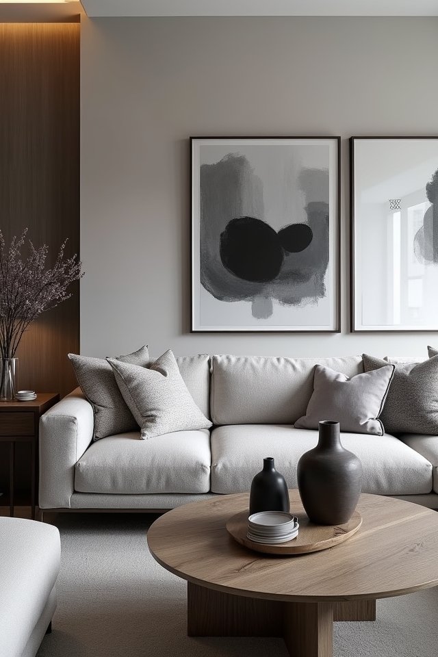 sophisticated grey wall decor