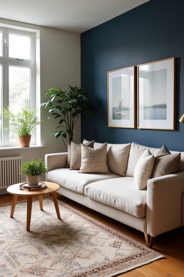 sophisticated navy beige minimalism