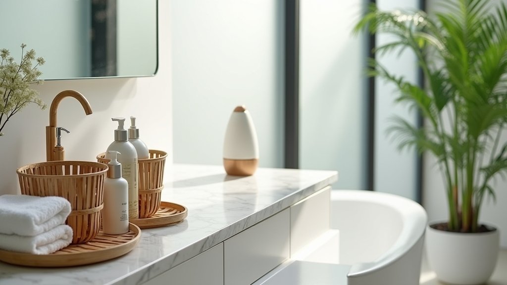 spa inspired bathroom organization essentials