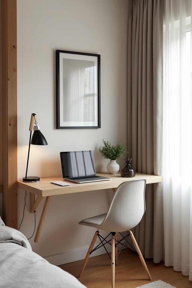 space saving foldable desk solution