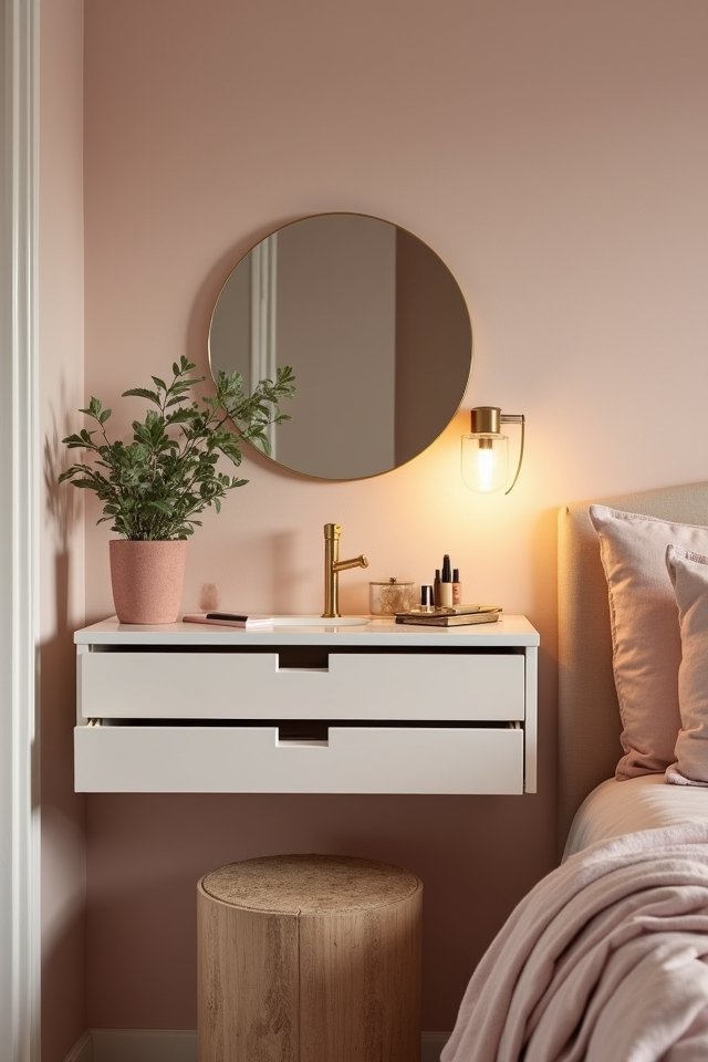 space saving wall mounted vanity
