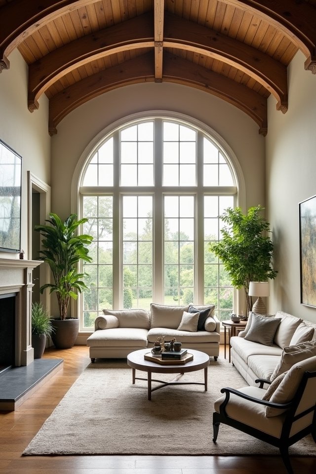 spacious airy arched ceilings