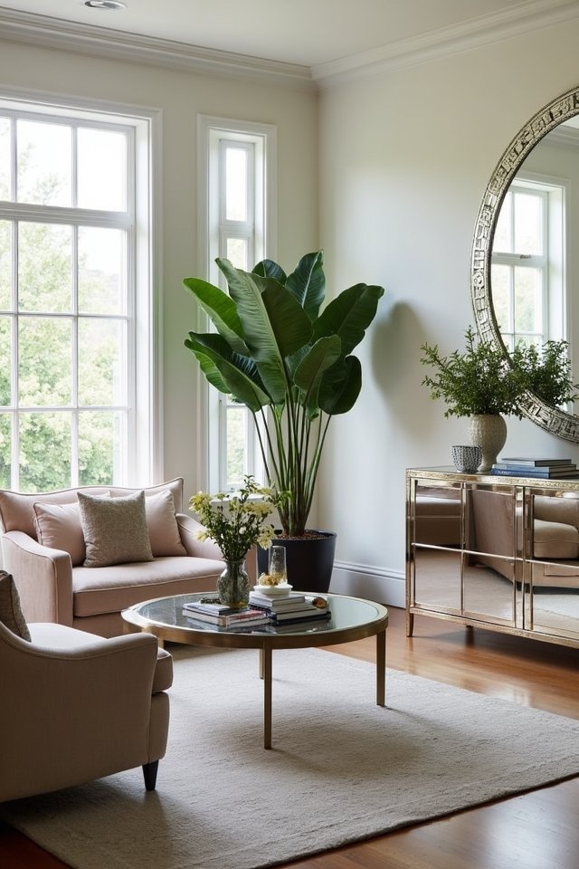 sparkling mirror furniture accents