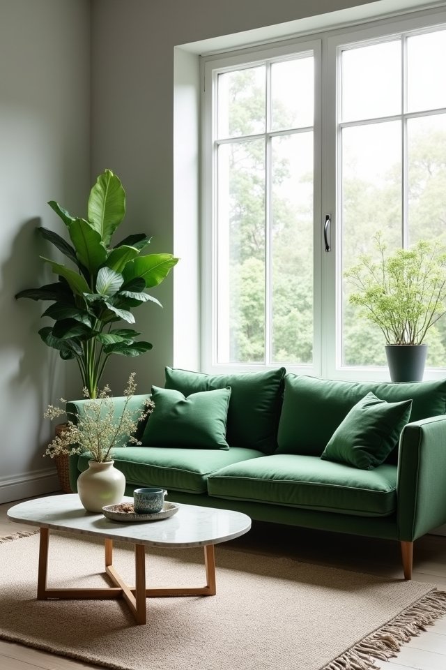 splash of green accents