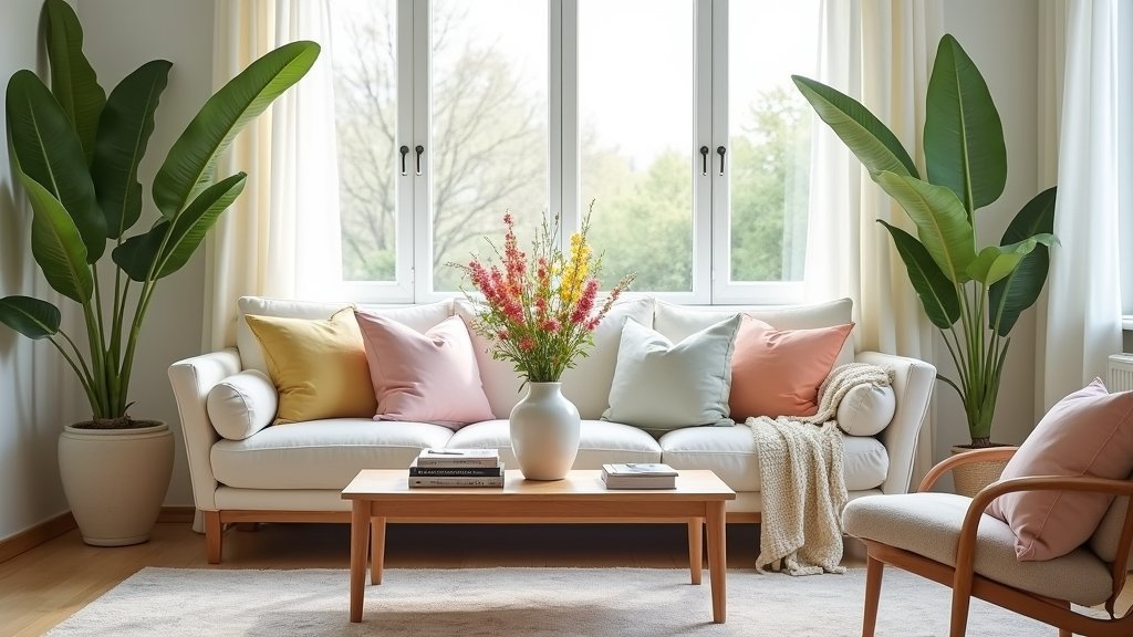 spring living room decor