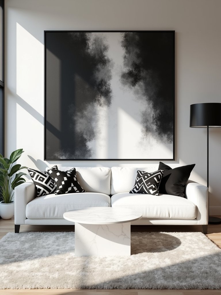 statement black and white art