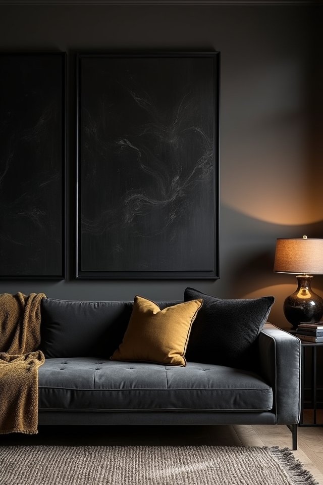 statement black artwork sophistication