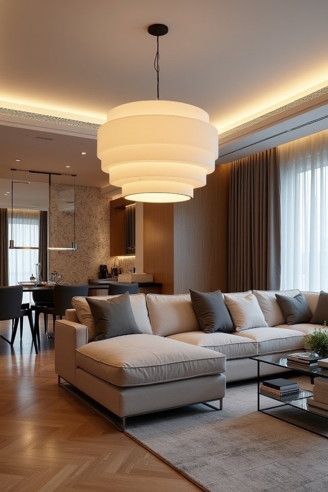 statement light fixture glamour