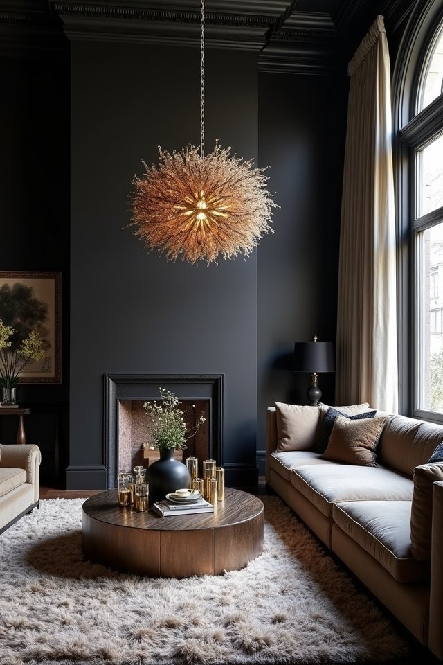statement lighting enhances drama