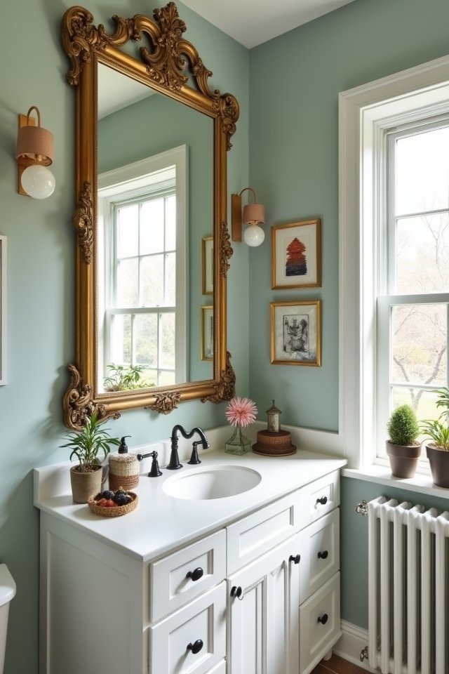 statement mirrors for bathrooms