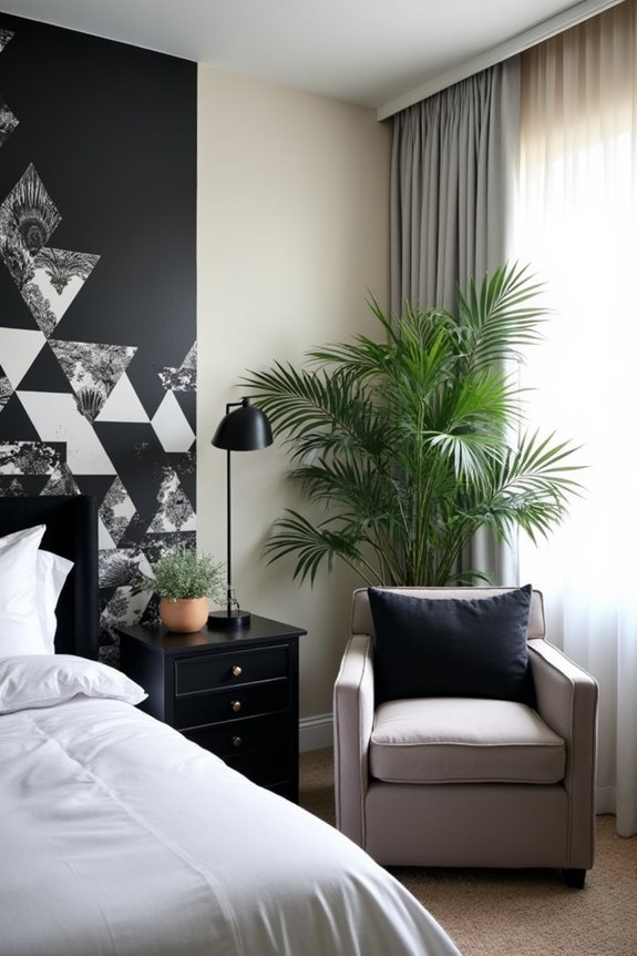 striking black and white