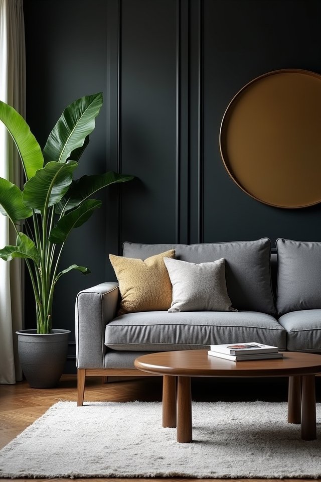 striking gray sofa elegance