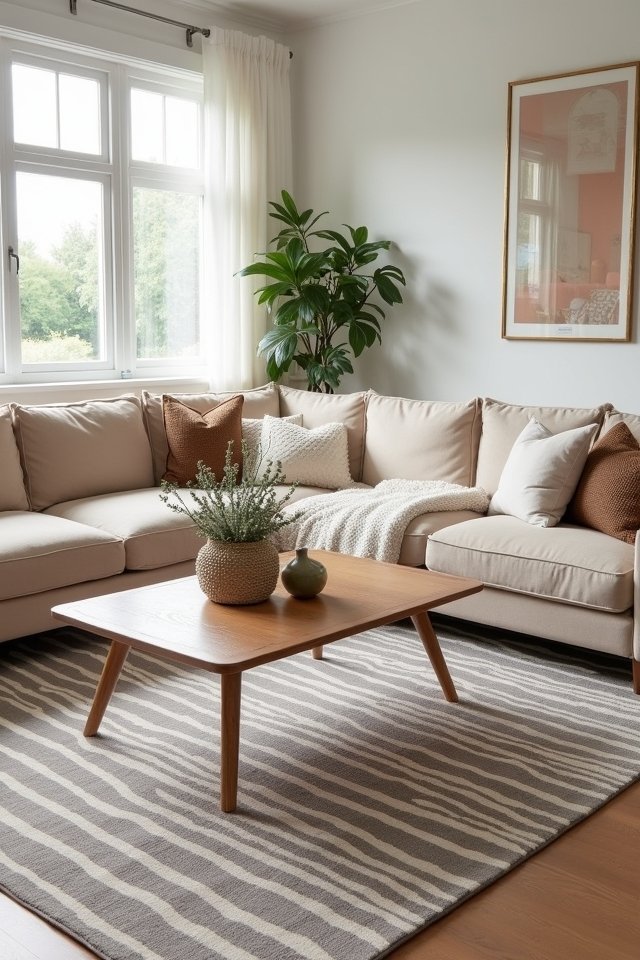 striped rugs enhance living space