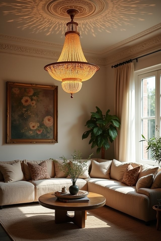 stunning beaded chandelier ambiance