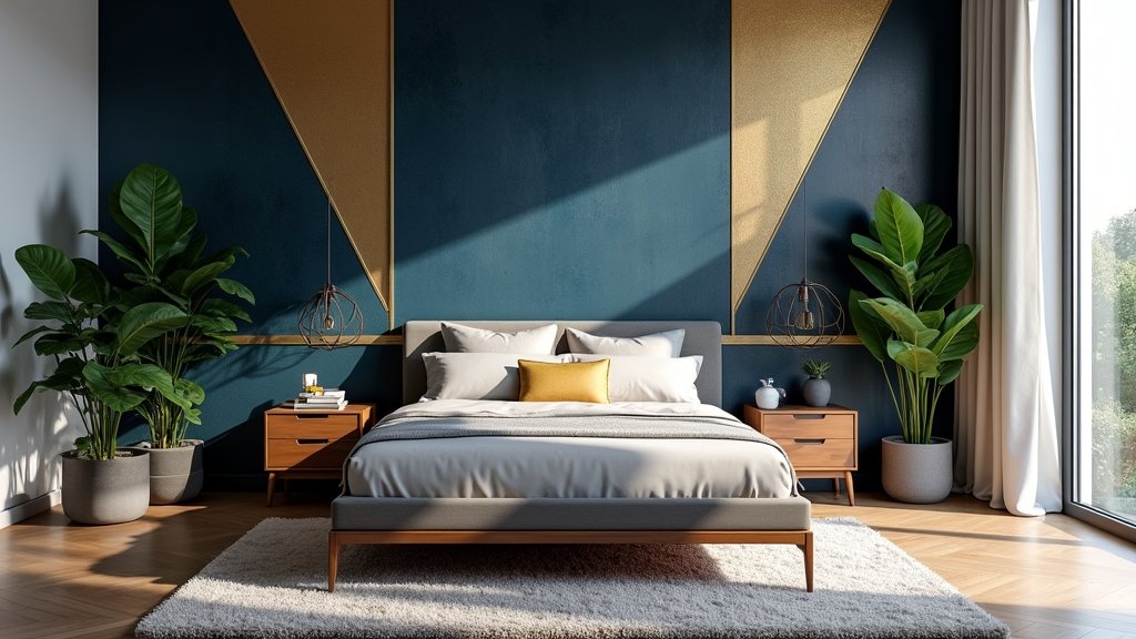 stunning bedroom accent wall