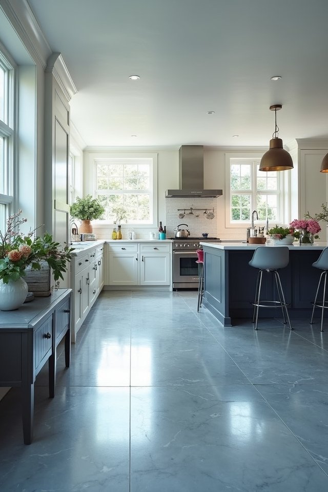 stunning grey blue flooring options