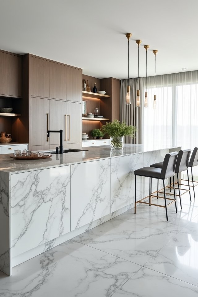 stunning marble kitchen countertops