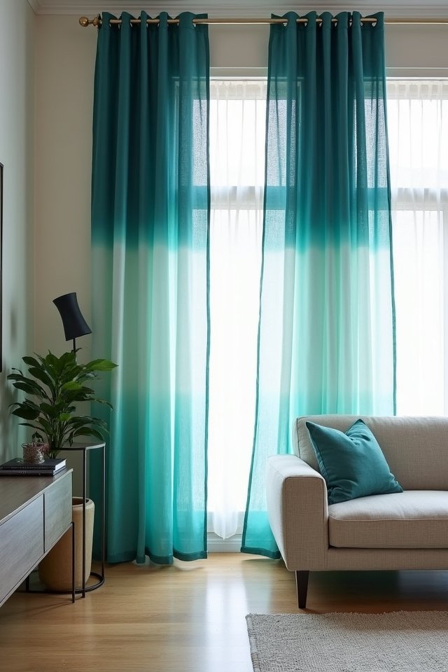stunning ombre curtain effects