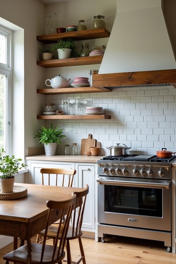 stunning open shelving display