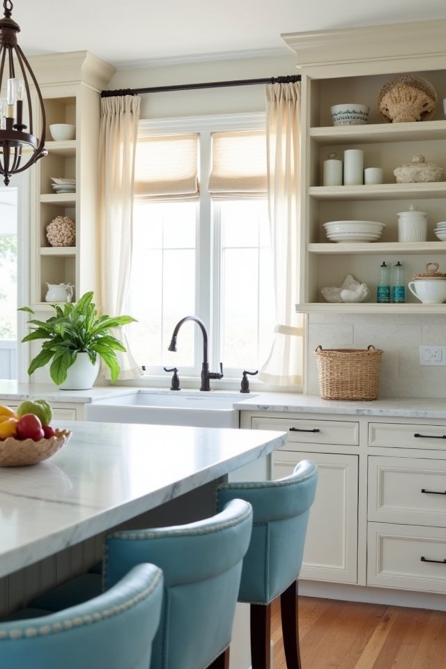 stunning practical coastal kitchen