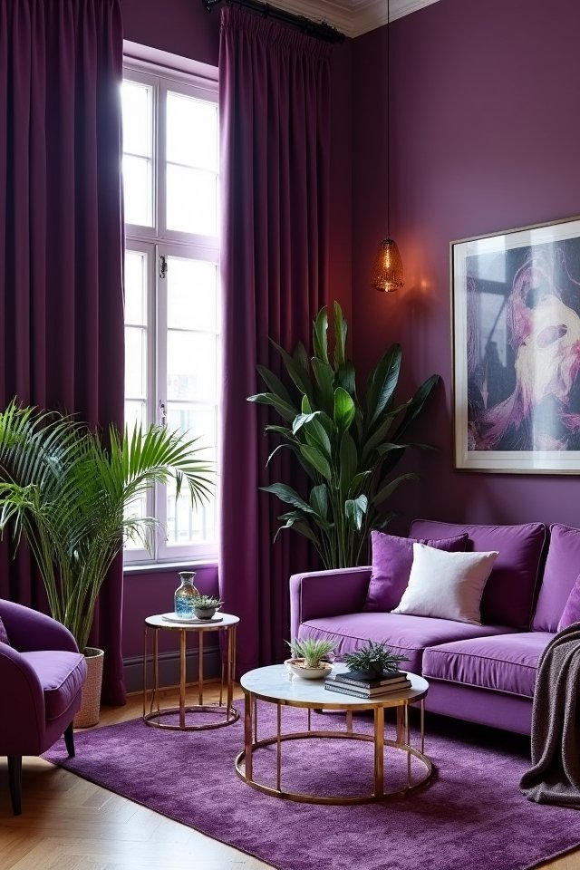 stunning purple curtains elevate