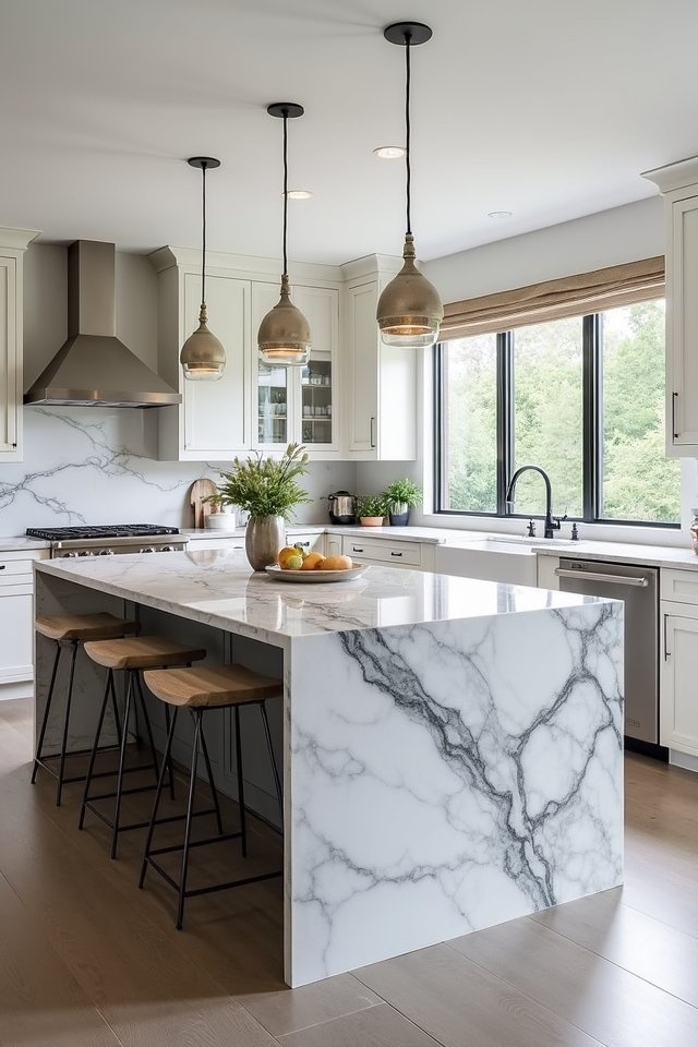stunning quartzite island elegance
