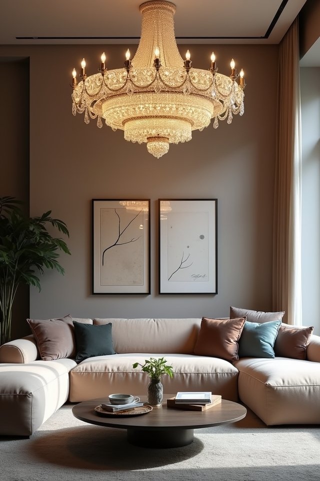 stunning statement chandelier centerpiece