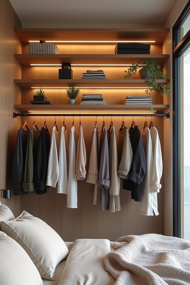 stylish accessible open shelving