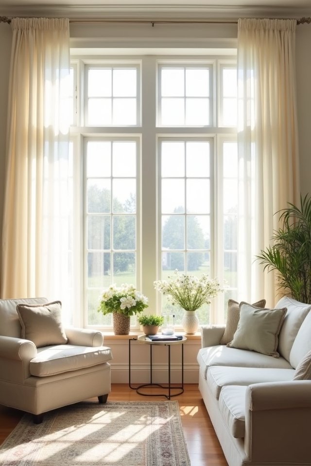 stylish airy window treatments