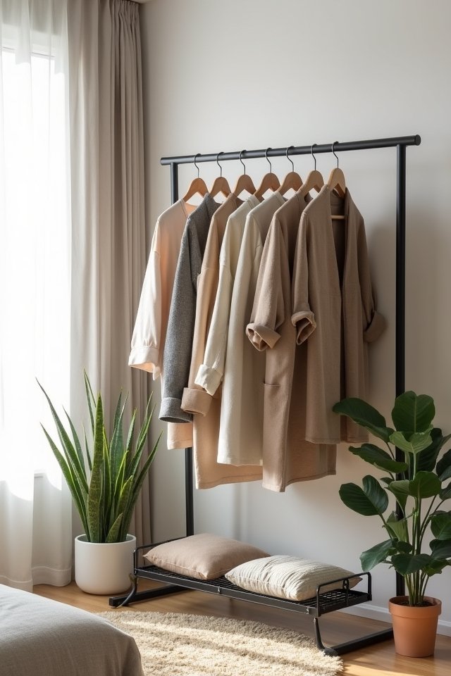 stylish and accessible clothing rack