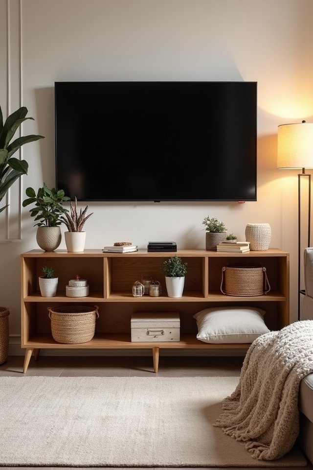 stylish and functional entertainment center