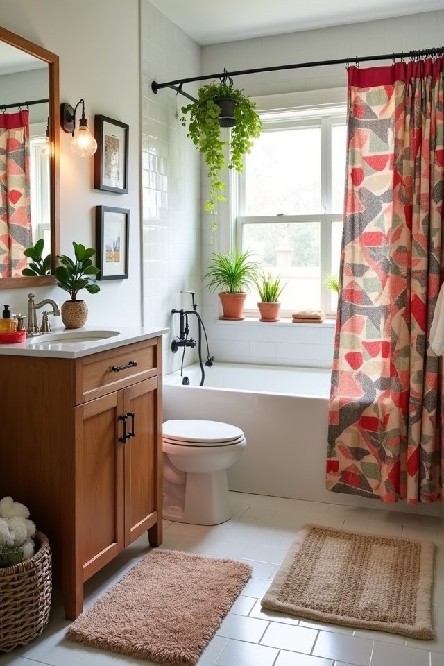 stylish and safe bath mats