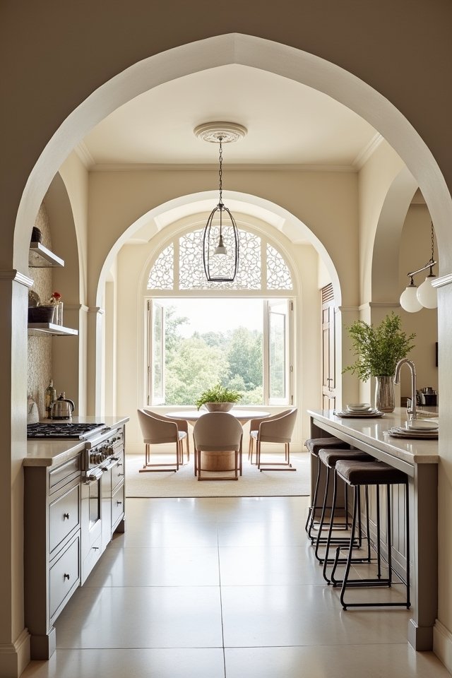 stylish archway enhances charm