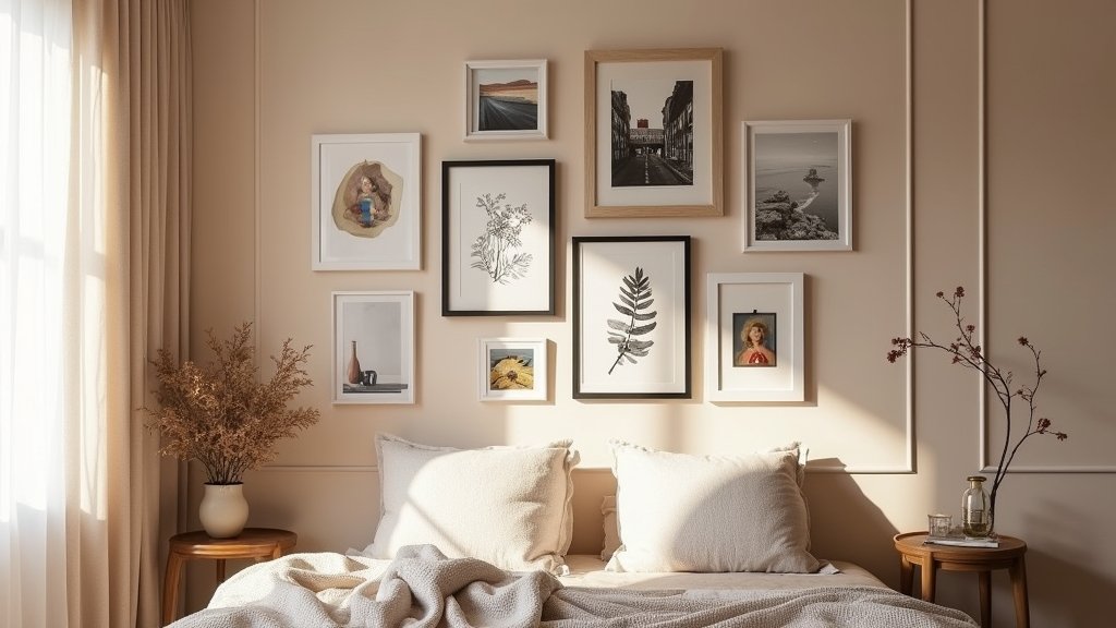 stylish bedroom photo collages