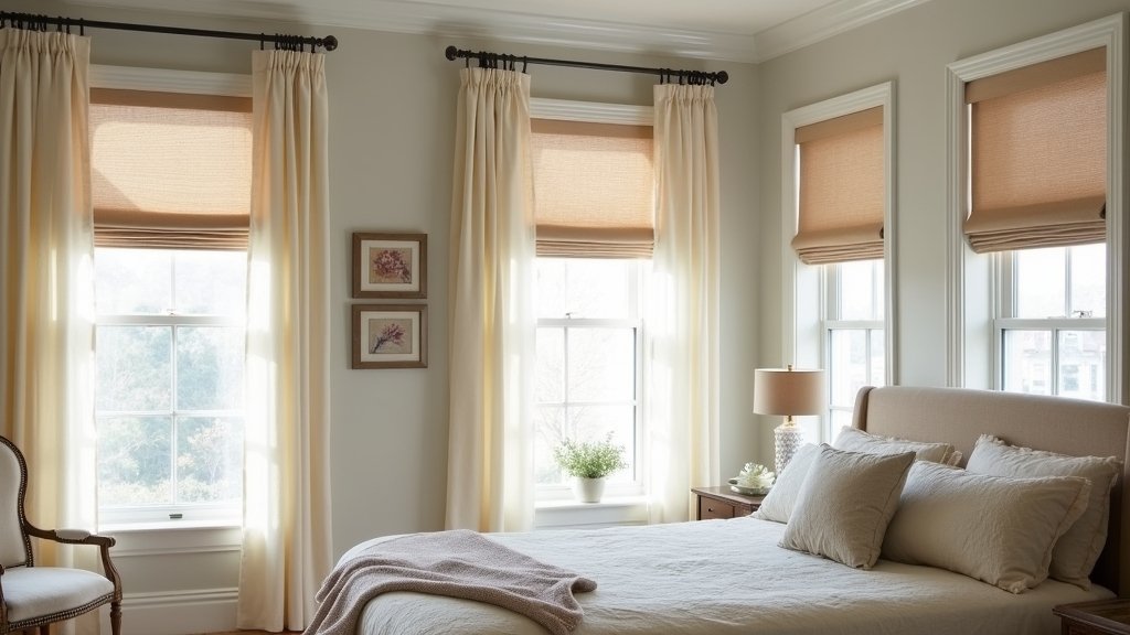 stylish bedroom window treatments