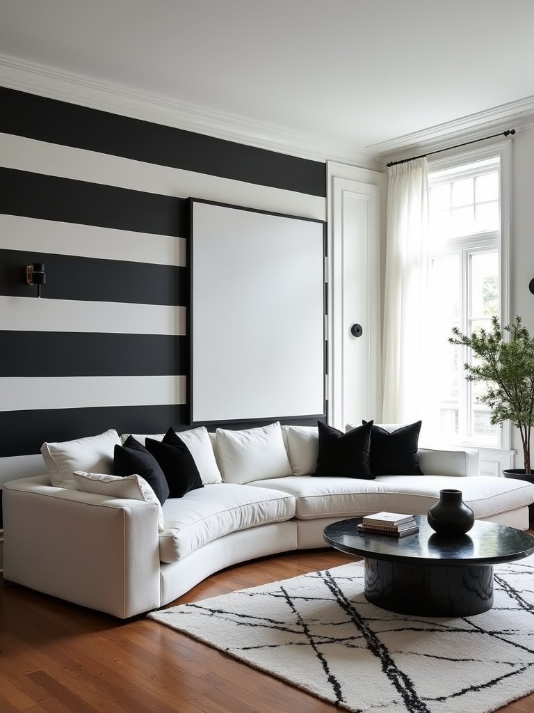 stylish black and white stripes