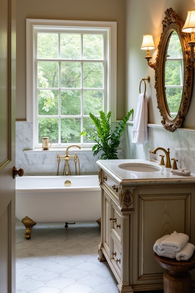 stylish brass cabinet transformation