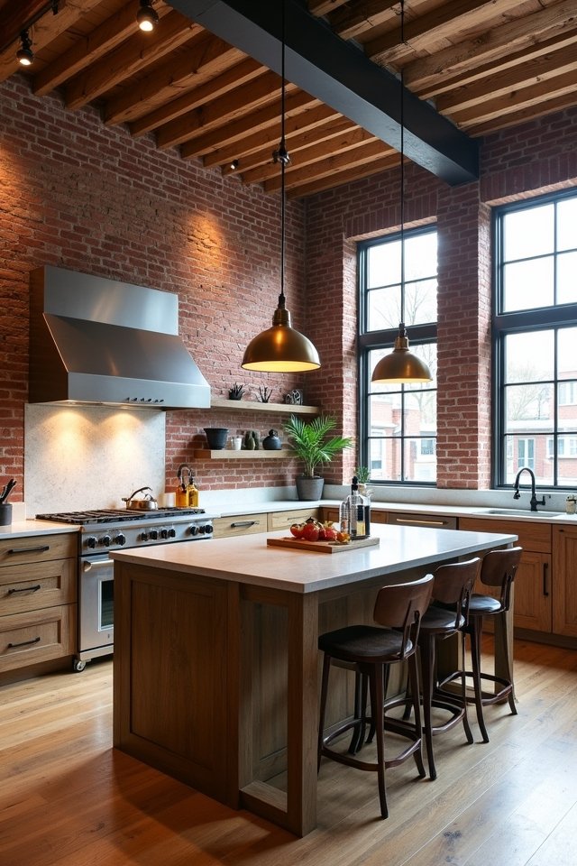 stylish brick wall accents