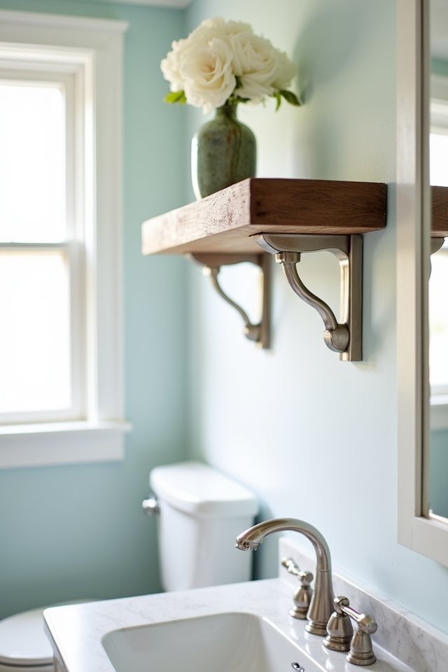 stylish brushed nickel brackets
