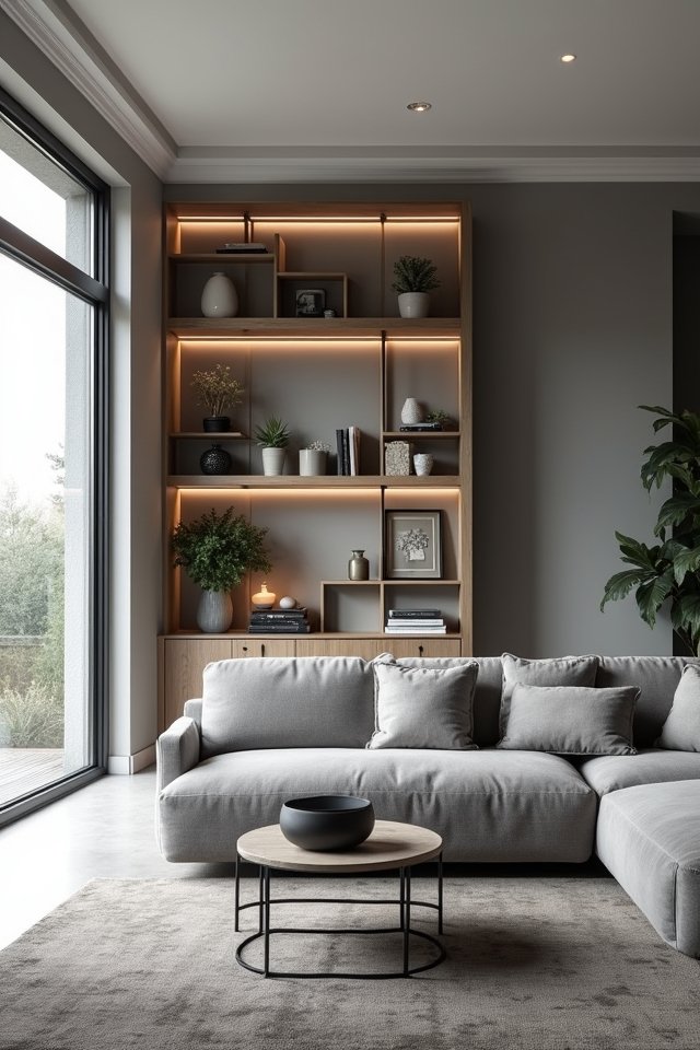 stylish built in shelving solutions