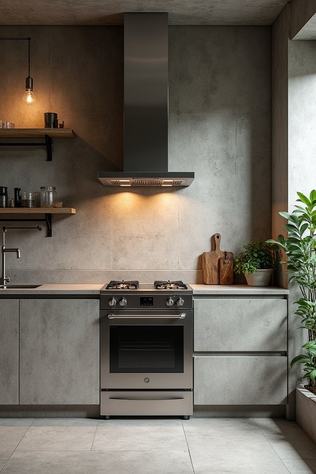 stylish cement wall treatments