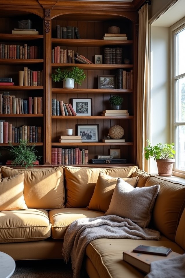 stylish classic bookshelf display