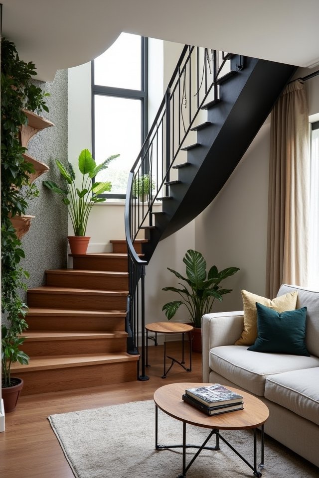 stylish compact corner staircase