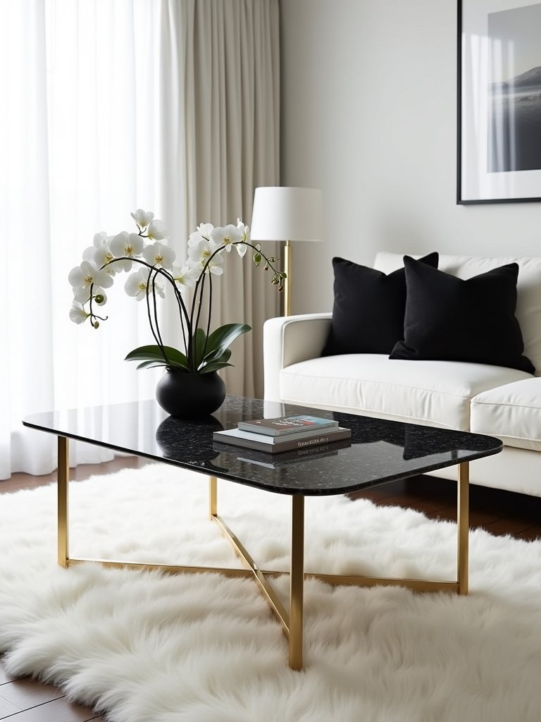 stylish contemporary black tables