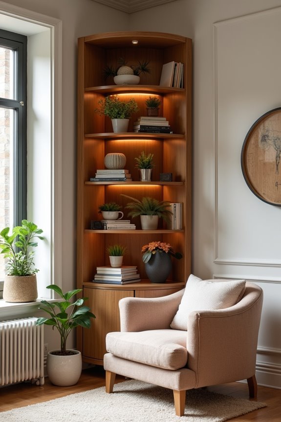 stylish corner shelving ideas