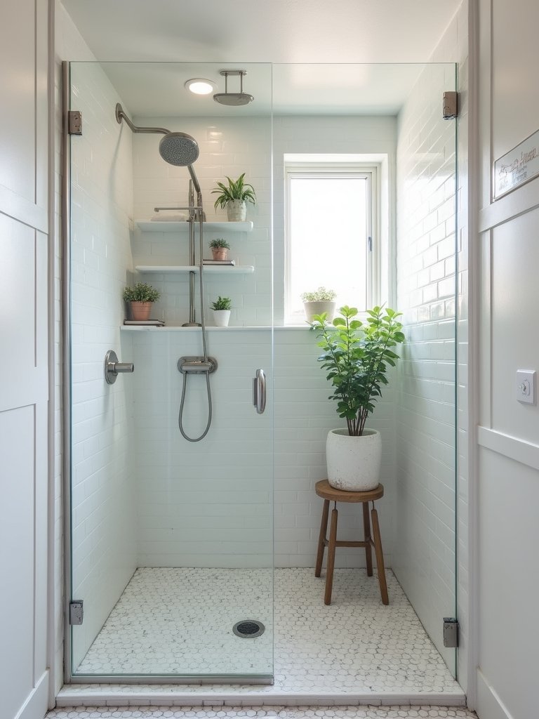stylish corner shower transformation