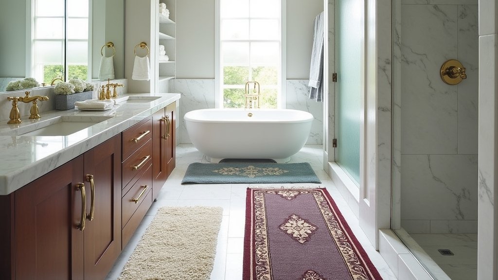 stylish cozy bathroom rugs