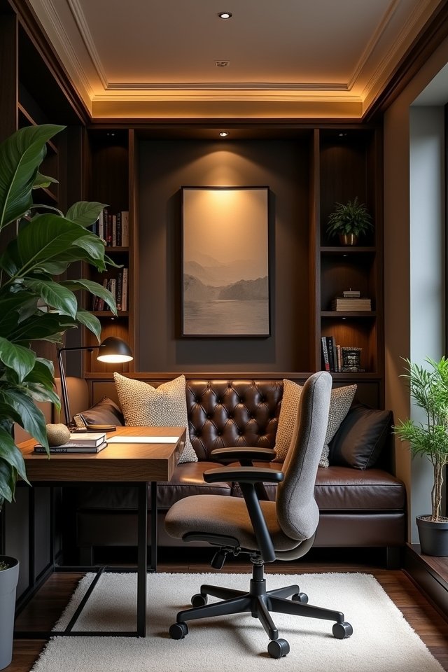 stylish cozy office nook